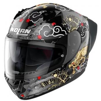 Casco Integral Nolan N60-6 Sport Wyvern Negro-Multicolor, Negro Oro, 024 S