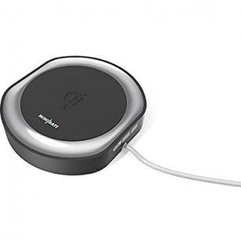 miniBatt Modular - Cargador inalámbrico Ampliable a 3 - Fast Charge, Negro