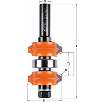 Fresa ajustable de doble radio HW R2+R3 S:12 D:34x31.75 CMT