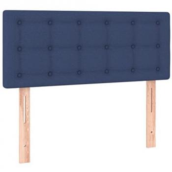 Cabecero con LED de tela azul 100x5x78/88 cm