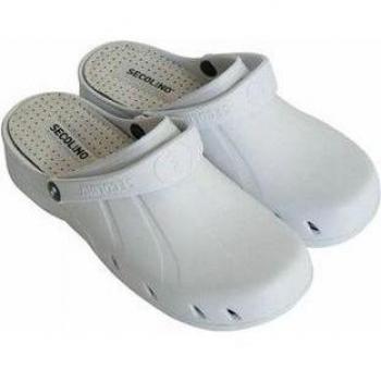 Zueco Secolino Blanco Talla 40 para Uso Profesional con Suela Antideslizante