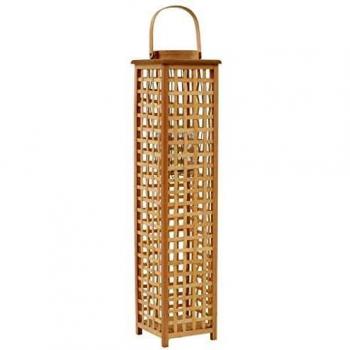 vidaXL Portavelas Colgante de Bambú Natural Decoración Interior Casa y Hogar
