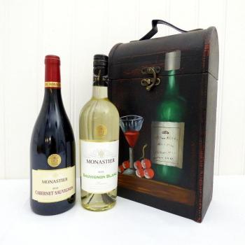 La bebida para dos Vino Carrier con Monastier rojo y vino blanco - Ideas de regalos para -Christmas, cumpleaños, boda, aniversario, compromiso, San Valentín, Jubilación, él, ella, agradece, usted Regalo perfecto para el Día de la Madre