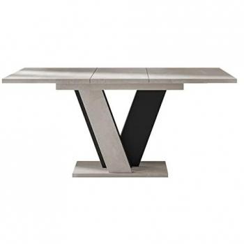Mesa Extensible Goodyear 125, Aglomerado Laminado, Gris y Negro, 120 x 90 x 75 cm
