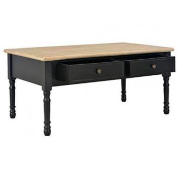SengentoStyle Salontafel 100x55x45 cm hout zwart