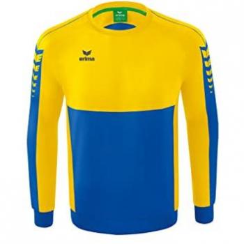 Erima Sudadera Six Wings Adultos, New Royal/Amarillo, 3XL
