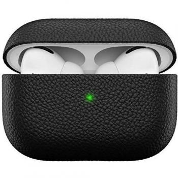 KeyBudz Artisan - Funda de Piel para Apple AirPods Pro, Color Negro