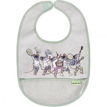 Oilcloth Baby Bib for Girls - Petit Jour Ernest et Célestine