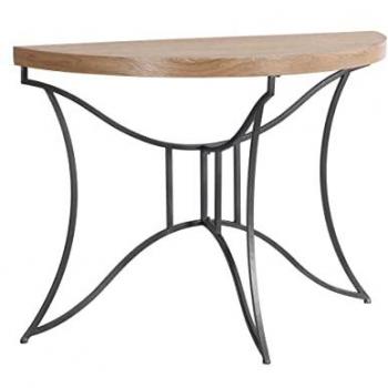Consola Vintage de MDF y Metal - Natural y Negro - LOLANA 110 cm x 48 cm x 82 cm