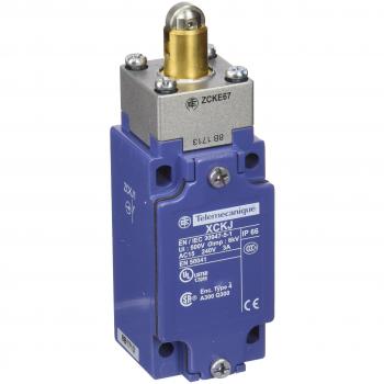 Schneider Electric XCKJ167 Limit Switch Xckj, Steel Roller Plunger Reinforced, 1Nc+1No, Snap, Pg13