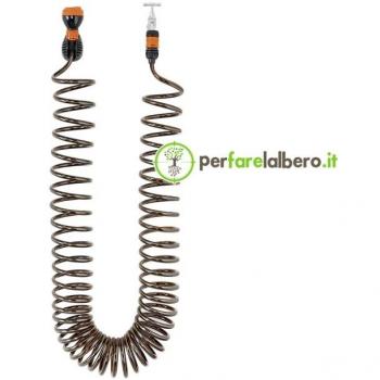 Manguera Spiral Kit Plus 15 - Manguera de riego, material flexible y resistente, longitud de 15 metros, incluye accesorios para conexión a grifo y pulverizador, diseño en espiral que facilita el almacenamiento y uso