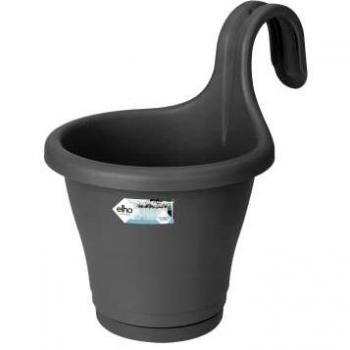 Elho Corsica Easy Hanger Single 27 - Jardinera por Balcón Y Exterior - Ø 26.5 x H 26.3 - Anthracite