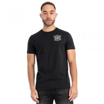 Camiseta de Manga Corta Tapout Punkass Negra para Hombre