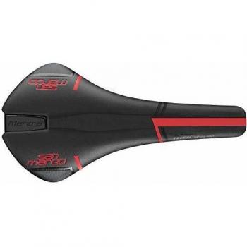 Selle San Marco Mantra Full-fit Racing – Sillín de Bicicleta, Color Negro/Rojo, tamaño Narrow / S1