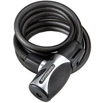 Kryptonite (999805 ANTIRROBO KRYPTOFLEX 1018 Key Cable (10x1800) Candado, Calidad, Unisex, Negro, 10mm/180 cm