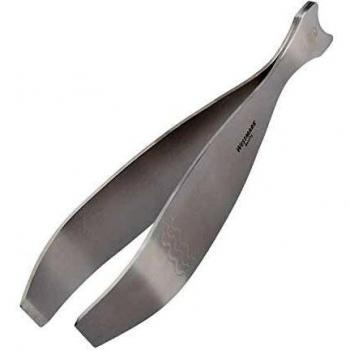 Westmark Pinzas para espinas de pescado con Relieve de escamas y Extremo en forma de aleta, Acero inoxidable, Longitud: 13,8 cm, Plateado, 66082280