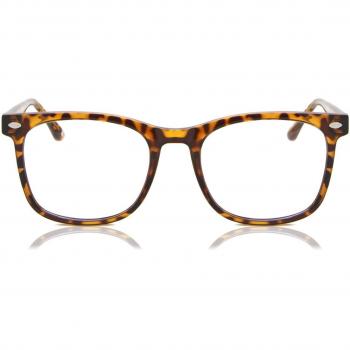 Cuadrado Montuta Completa Plástico Tortoiseshell Gafas Recetadas para Hombre - Gafas Anti-Azules - SmartBuy Collection