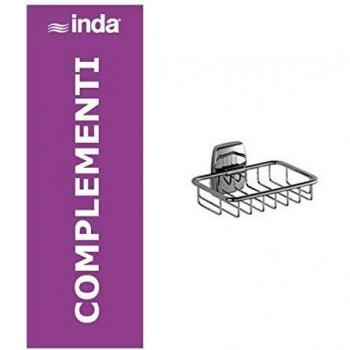 INDA A22490CR - Jabonera de pared, color plateado
