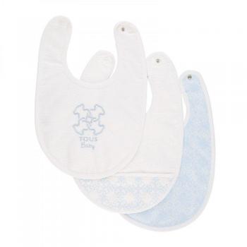 Set de baberos Mossaic Azul Celeste
