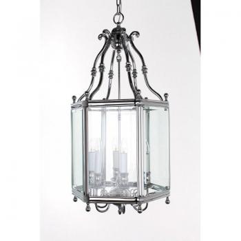 Farol Colgante Cromo Pulido Regal de 93 cm con 6 luces para interior