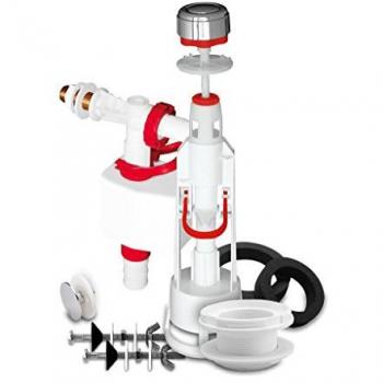 Conjunto Descargador Universal Tyfon+ 14 con Pulsador y Grifo Lateral Fenyx, Negro, Estándar