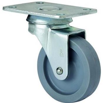 Rueda Giratoria para Mobiliario Auxiliar, RUEDAS ALEX, B BP, Fijación de Placa, Aro de Polipropileno, Ø 40 mm