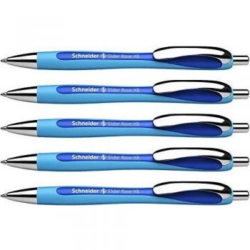 Bolígrafo Schneider Slider Rave XB Azul 5 Unidades
