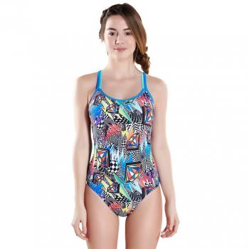 Speedo Boom Funk Double Bañador Espalda Cruzada, niñas, Verde