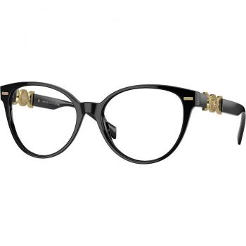 Versace VE3334 GB1 Women's Cat Eye Eyeglasses - Black Frame with Blue Light Block Option