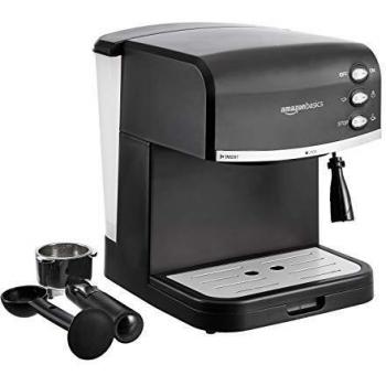 Amazon Basics – Cafetera para café espresso con espumadora de leche