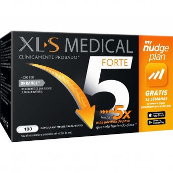 XLS Medical Forte 5 - Plan personalizado mynudgeplan App - 3 sesiones gratis de Servicio de Nutricionista - Origen Natural - Tratamiento de 1 mes