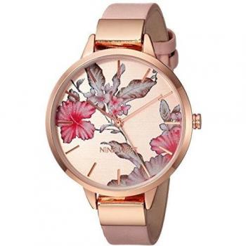 Nine West Womens Analogue Classic Quartz Watch with Leather Strap NW/2044RGPK