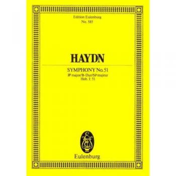 Sinfonía nº 51 en Sib Mayor (Hob.I/51) para Orquesta - Partitura Clásica EULENBURG