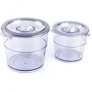 Rommelsbacher VCR 600 - Recipiente redondo con tapa para envasar recipientes al vacío, transparente