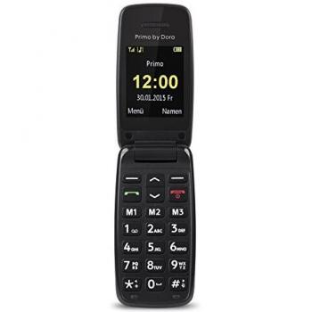Doro Primo 401 - Teléfono Móvil GSM con Pantalla Grande Iluminada y Bluetooth, Radio FM, 800mAh - Color Negro