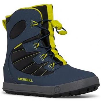 Merrell Botas De Nieve Snow Bank 4.0 WTRPF, Azul Marino y Lima, Talla 33 EU