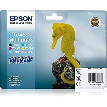 Epson T0487 Multipack 6 Colores para Stylus DX3800/R200/R300 y RX500/RX600