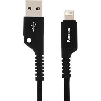 Cable Lightning Baseus Fish Eye Spring - 1m - Negro