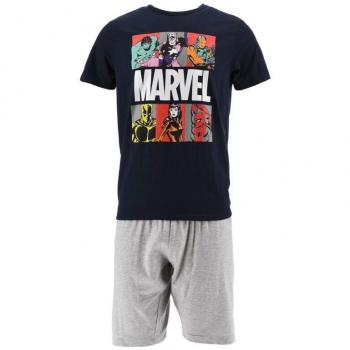 Pijama corto de verano para adulto Marvel Avengers en azul marino, talla M