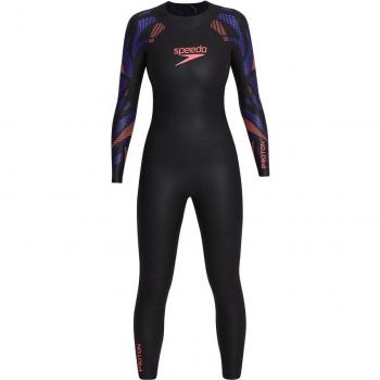 Traje de neopreno Speedo Proton Fullsuit para mujer - Negro / Morado UK M