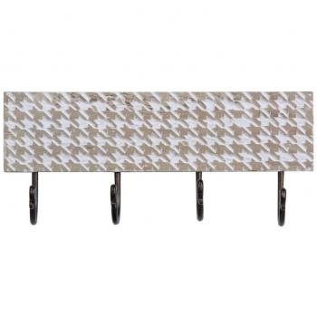 Perchero de Pared 38 x 7 x 17 cm Metal Madera - Organización y Originalidad