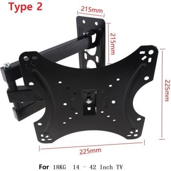 Soporte de Pared Universal para TV y Monitor LCD/LED de 14 a 42 Pulgadas con Inclinación de 15 Grados