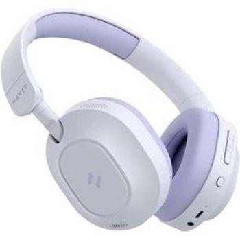Auriculares Bluetooth Havit H668BT con ANC Activo, 80 horas de autonomía, inalámbricos y alámbricos, color morado