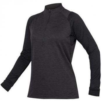 Sudadera Endura Singletrack para mujer, color negro, talla S, manga larga