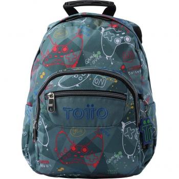 Mochila Totto España - Pequeña Gris Sticks - Tempera