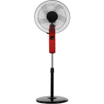 Ventilador de Pie Circus Rojo/Negro 45W Oscilante con Mando - Diseño Moderno y Elegante