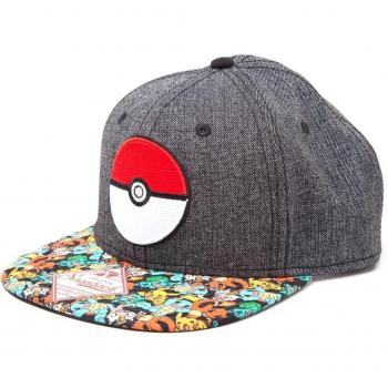 Casquillo plano SB2H6EPOK, Pokemon, gris, tamaño universal