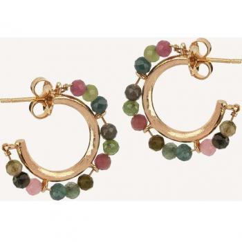 Pendientes Vidal & Vidal Essentials con acabados en oro 18 kt y piedras tourmaline