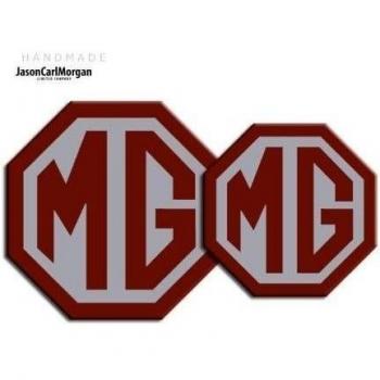 Mg TF LE500 2009-ON Borgoña y crema delantera y trasera Insertar Badges
