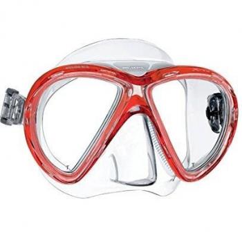 Mares X-VU - Gafas de Buceo Unisex, Rojo/Transparente, Talla Bx